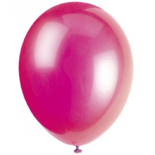 Fuchsia Hot Pink Latex Balloons x10